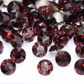 Burgundy XIRIUS Chaton Shape High Quality Glass Pointed Back Fancy Rhinestones WholesaleRhinestone